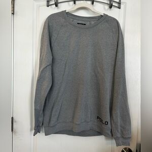 Polo Ralph Lauren Raglan Grey Crewneck‎ Regular Fit Mens Sleepwear Sweatshirt L